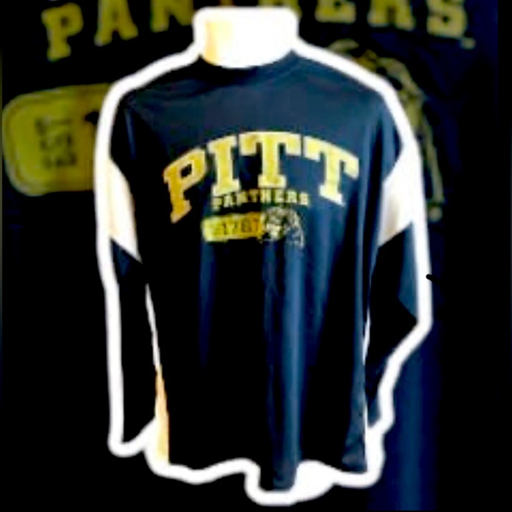 Pitt Panthers Pittsburgh Navy Blue Men's XL X-Large L/S Dri-Wick Logo Shirt NWT